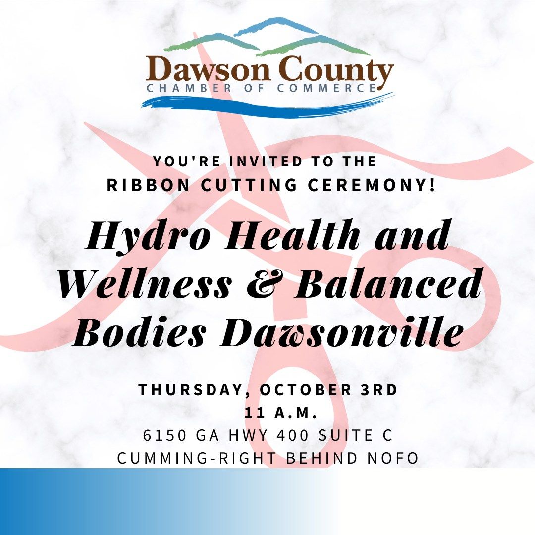 Ribbon Cutting with Hydro Health and Wellness & Balanced Bodies Dawsonville