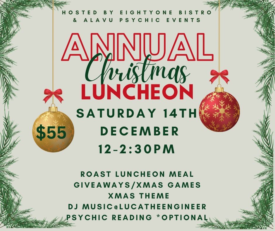 XMAS Psychic LUNCHEON @81 - 14th Dec