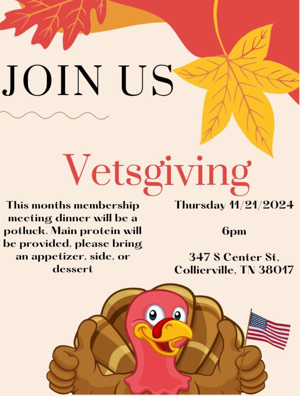 Collierville VFW Membership Meeting-Vetsgiving