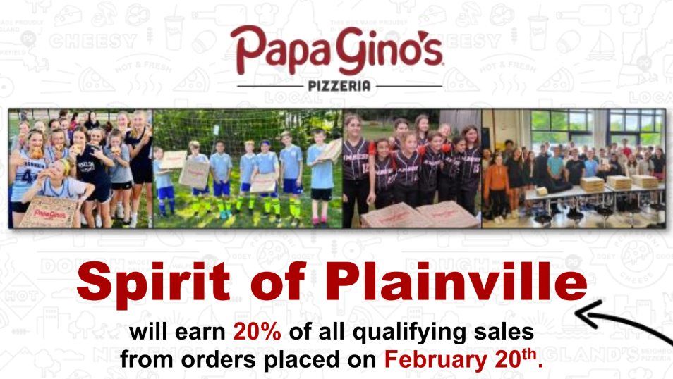 Papa Gino's Fundraiser for Spirit of Plainville