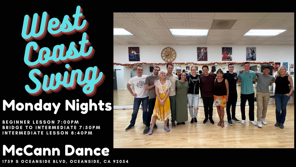 West Coast Swing Mondays in Oceanside : New Series!