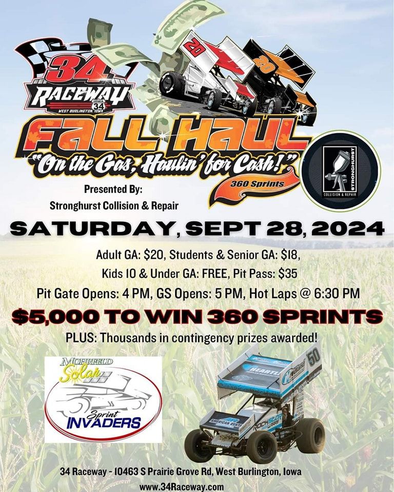 $5k to win 2024 Fall Haul at 34 Raceway