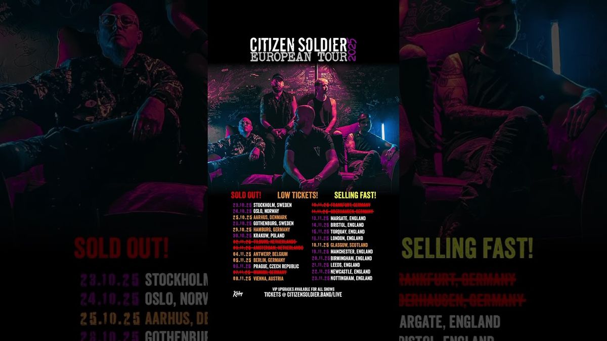 Citizen Soldier Torquay Tickets