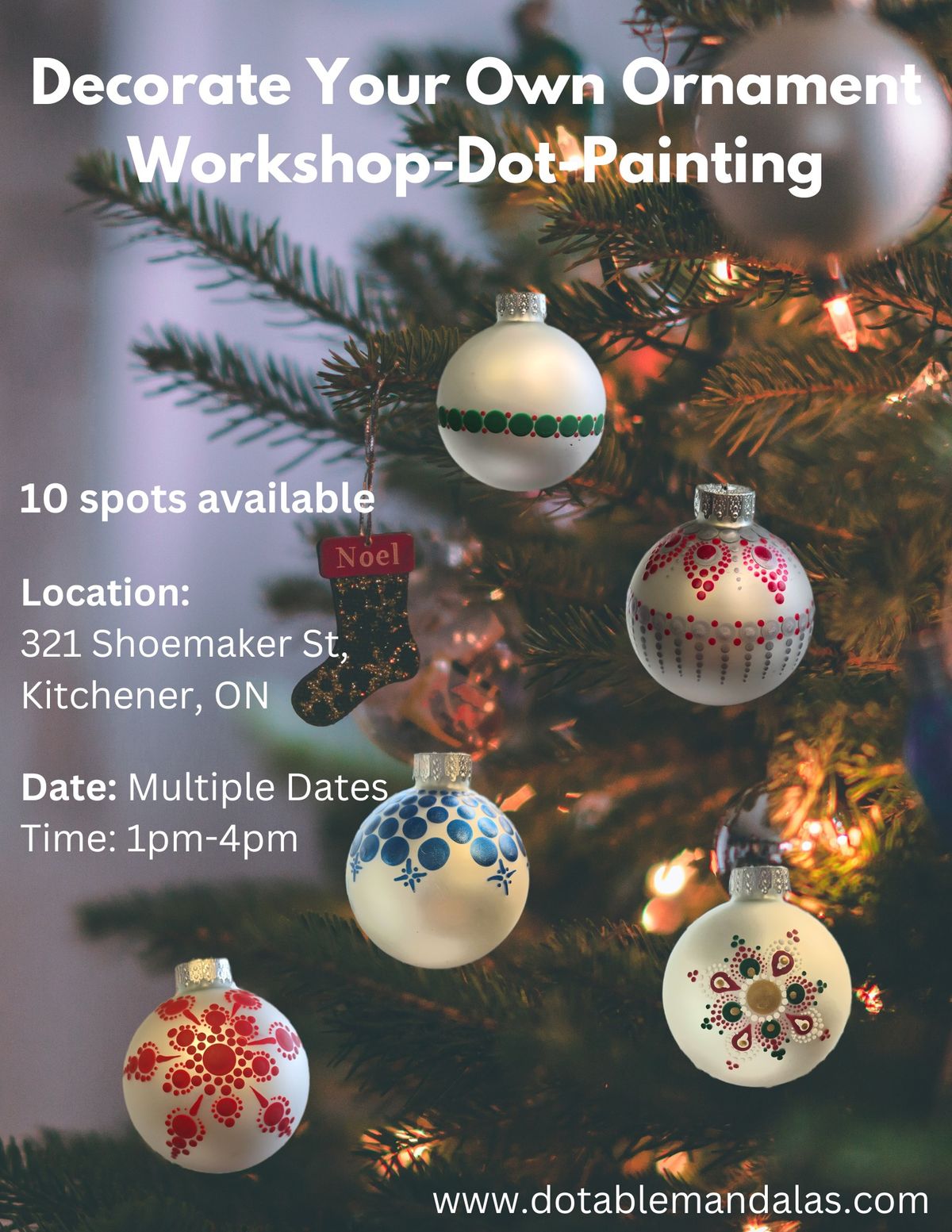 Dot-Painting on Glass Ornament Workshop