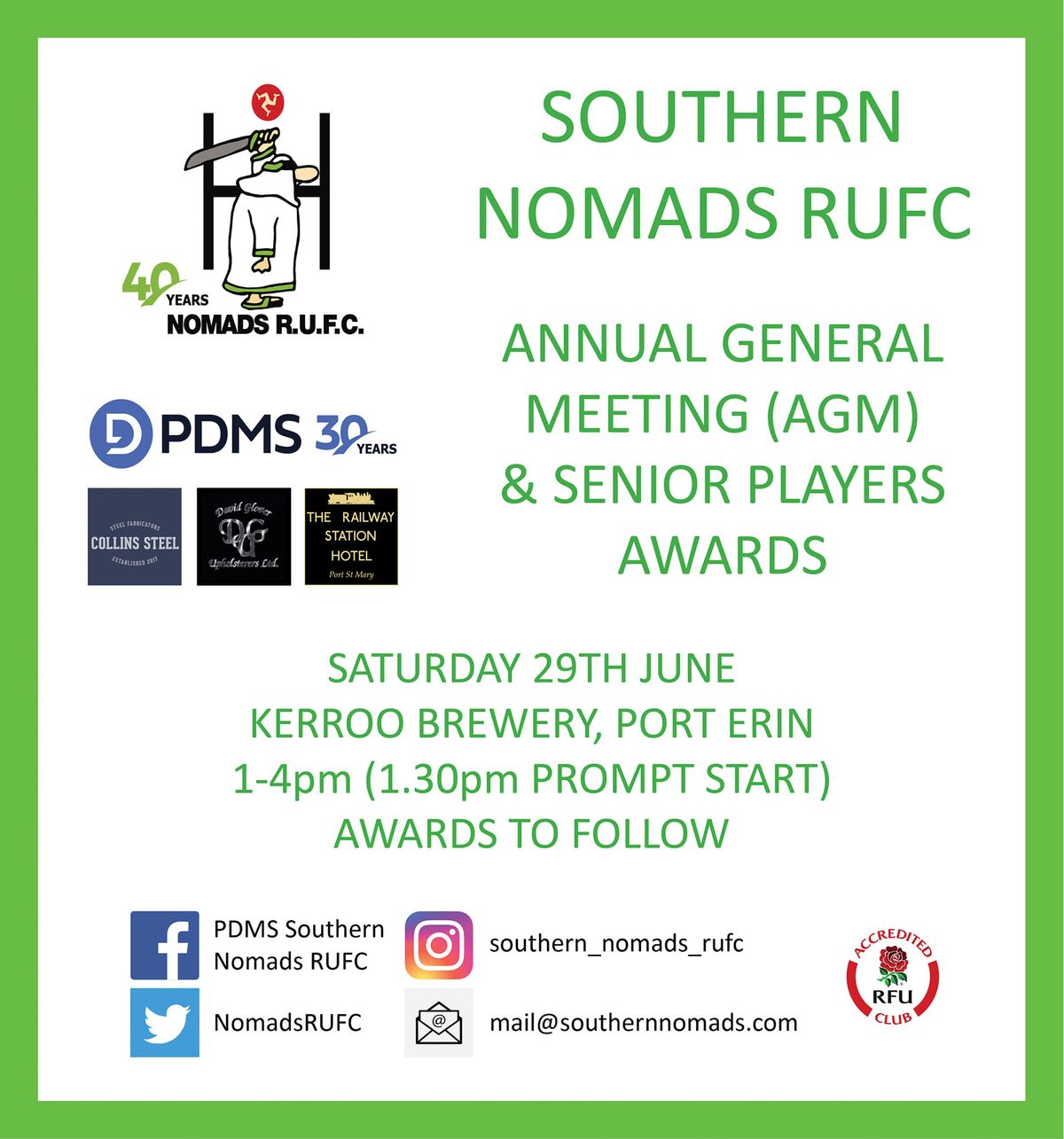 Southern Nomads RUFC AGM