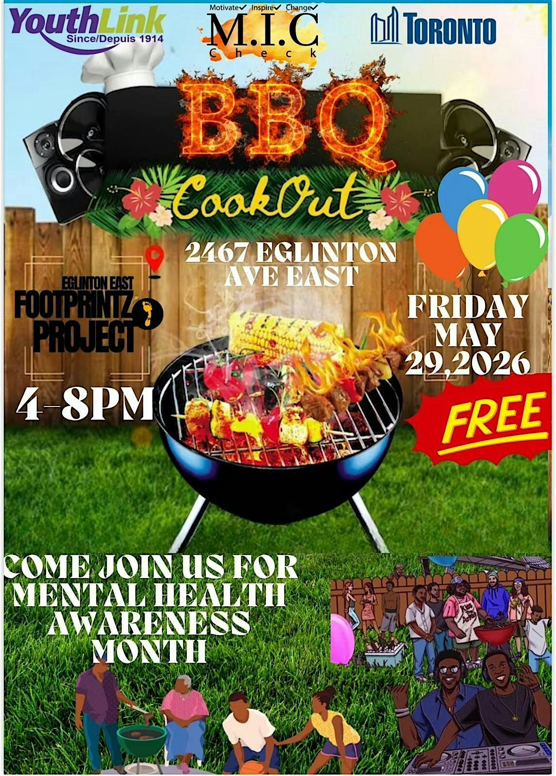 Youthlink and Footprintz Mental Health BBQ