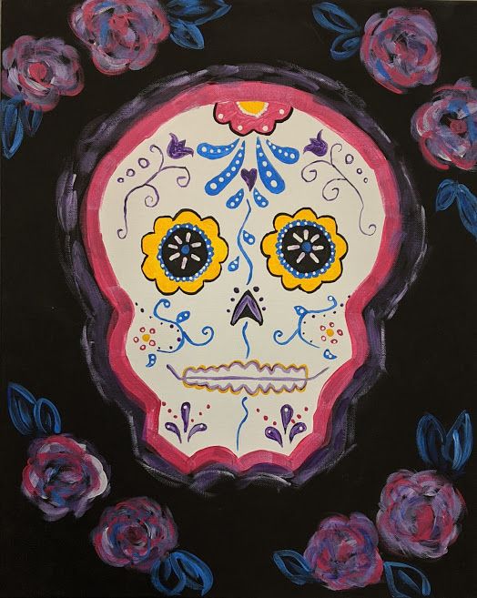 Sugar Skull Canvas Class