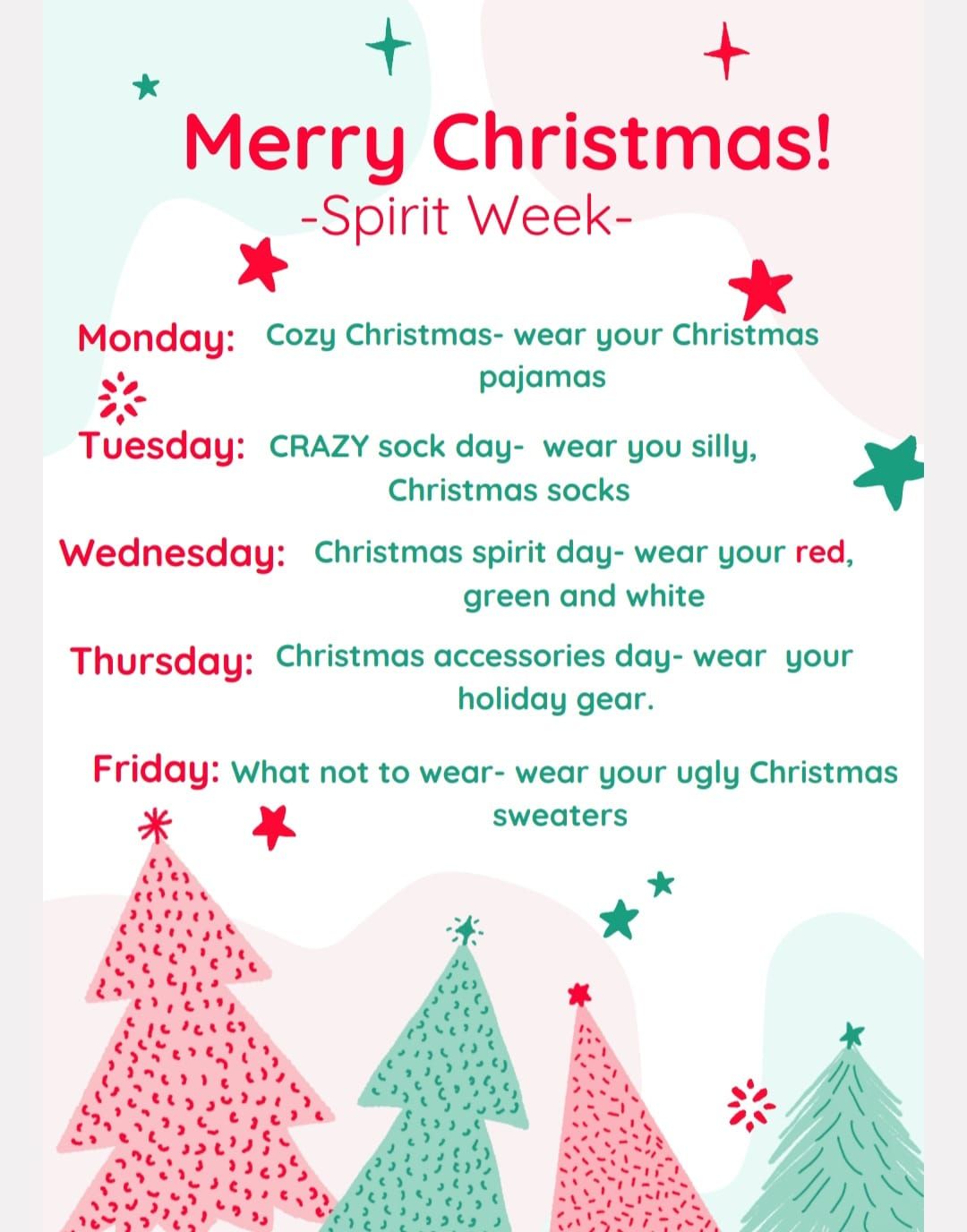 Holiday Spirit Week