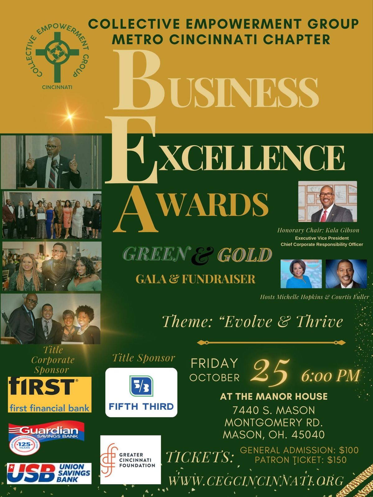 CEG Business Excellence Awards Green & Gold Gala & Fundraiser