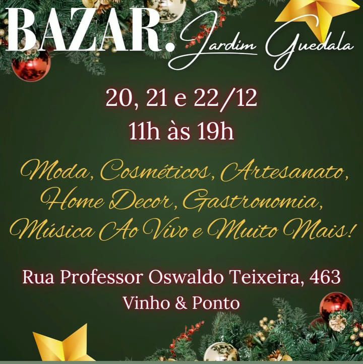 Bazar de Natal Jardim Guedala Morumbi S\u00e3o Paulo \ud83c\udde7\ud83c\uddf7