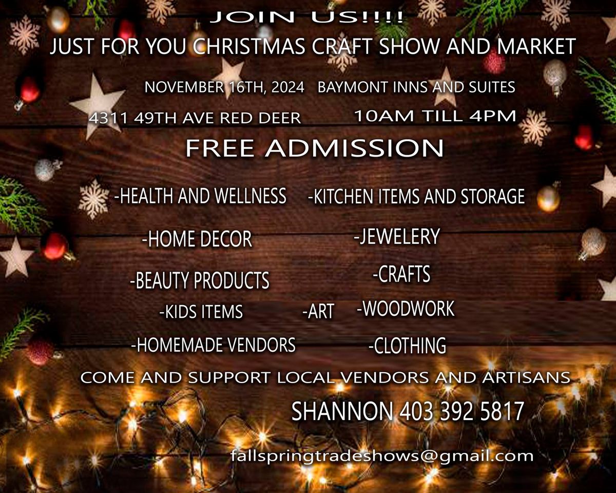 Just For You Christmas Craft Show and Market 