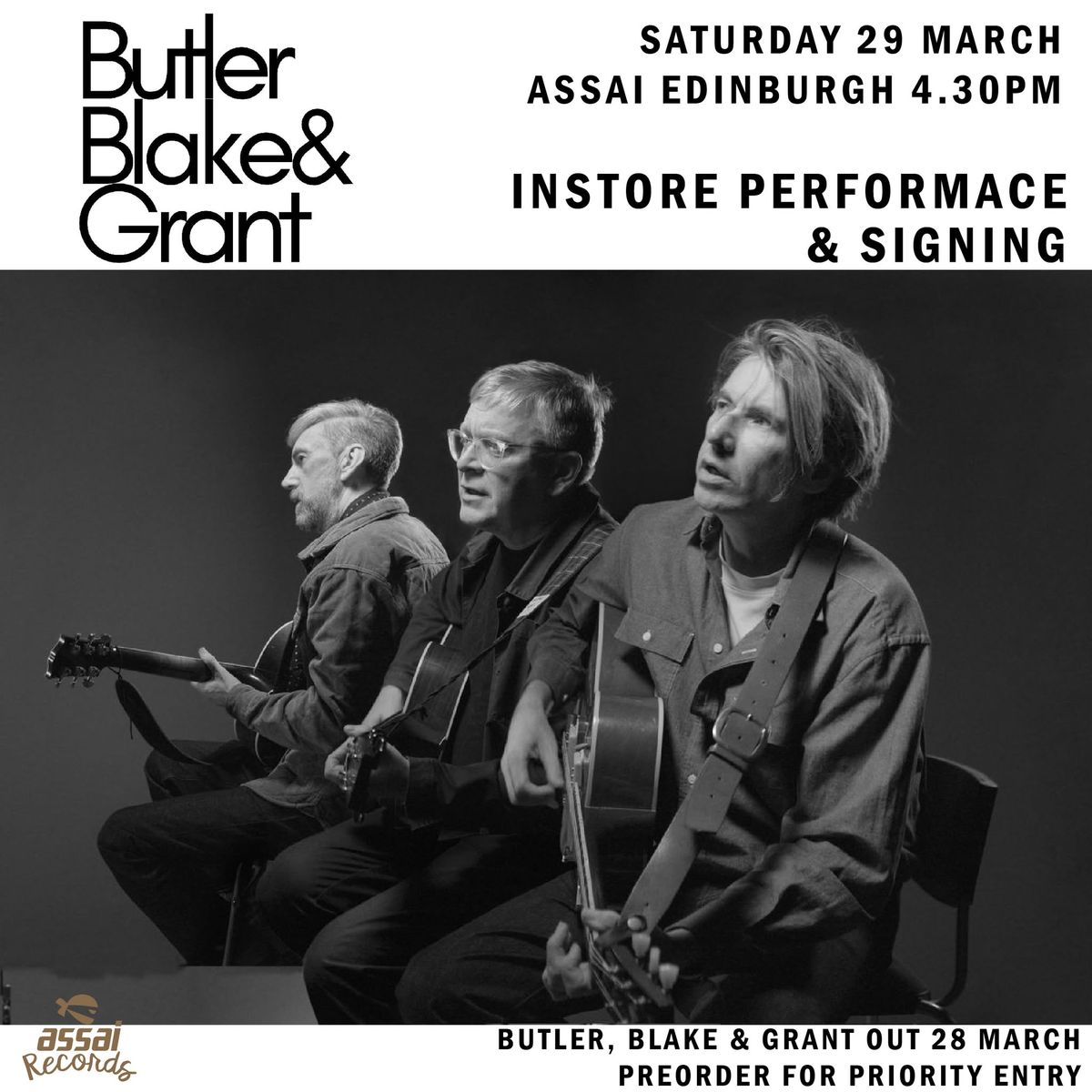 Butler, Blake & Grant Instore Performance & Signing