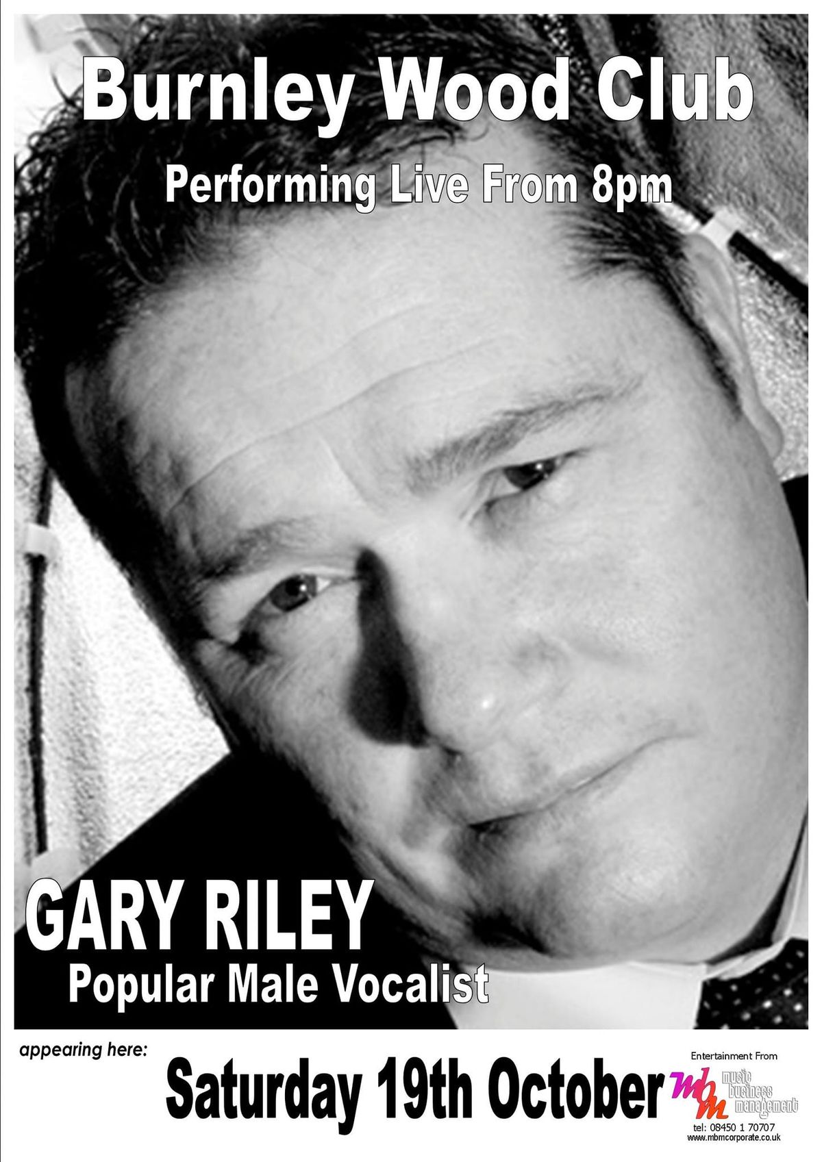 GARY RILEY - POPULAR MALE VOCALIST