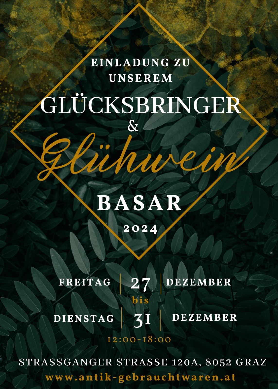 Gl\u00fccksbringer & Gl\u00fchwein Basar beim Antik & Gebrauchtwaren Graz