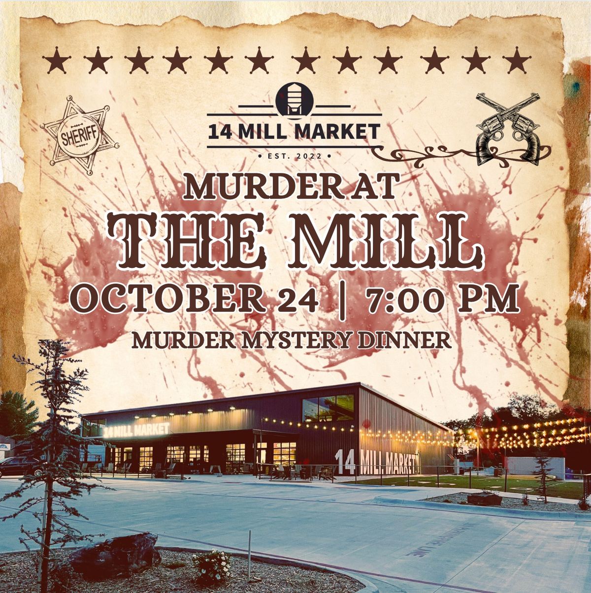 Murder at the Mill  - Murder Mystery Dinner at 14 Mill Market hosted by Wisner Bar\/Liege Love Waffle