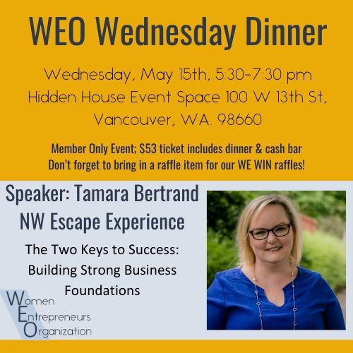 WEO Wednesday Dinner Meeting (Member only)
