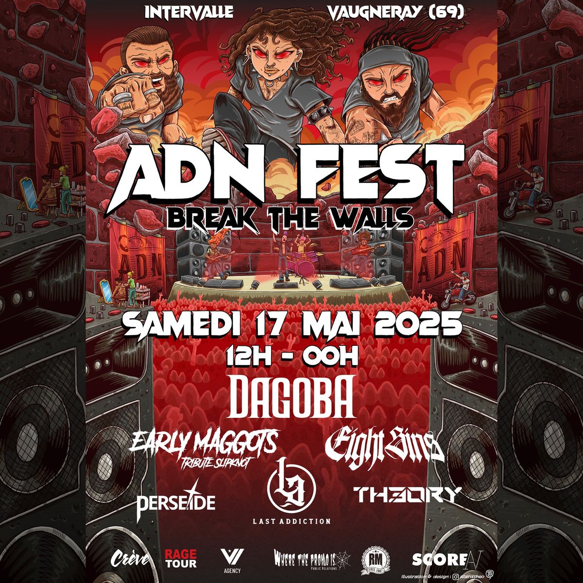 ADN FEST " Break The Walls" : DAGOBA + EARLY MAGGOTS + EIGHTS SINS + ..."