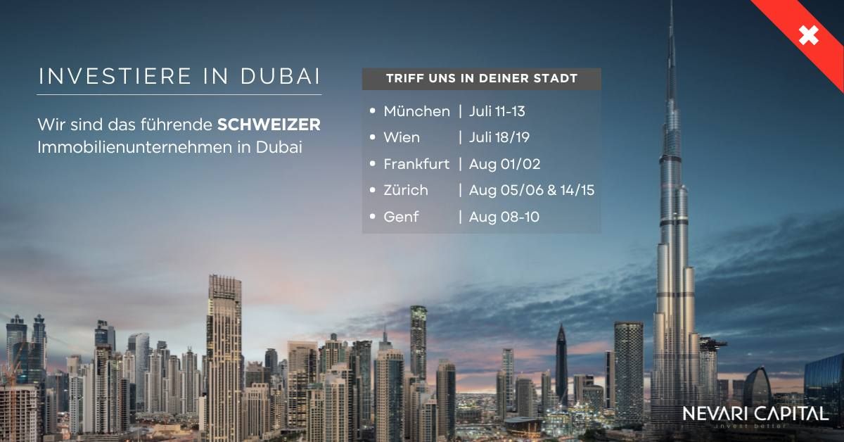 Investiere in den Dubai Immobilienmarkt - Europa Tour