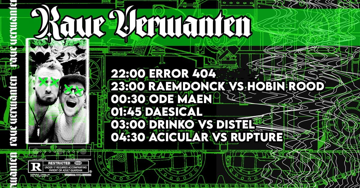 Rave Verwanten #2 w\/ Daesical, Drinko, Ode Maen and more...