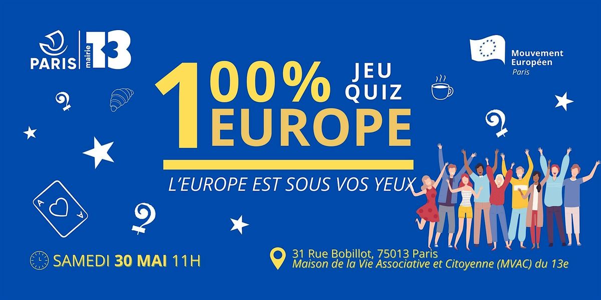100% Europe: Brunch-Jeu pour d\u00e9couvrir et d\u00e9crypter l'Europe