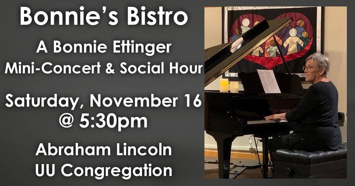 Bonnie's Bistro: Music with Bonnie Ettinger & Friends!