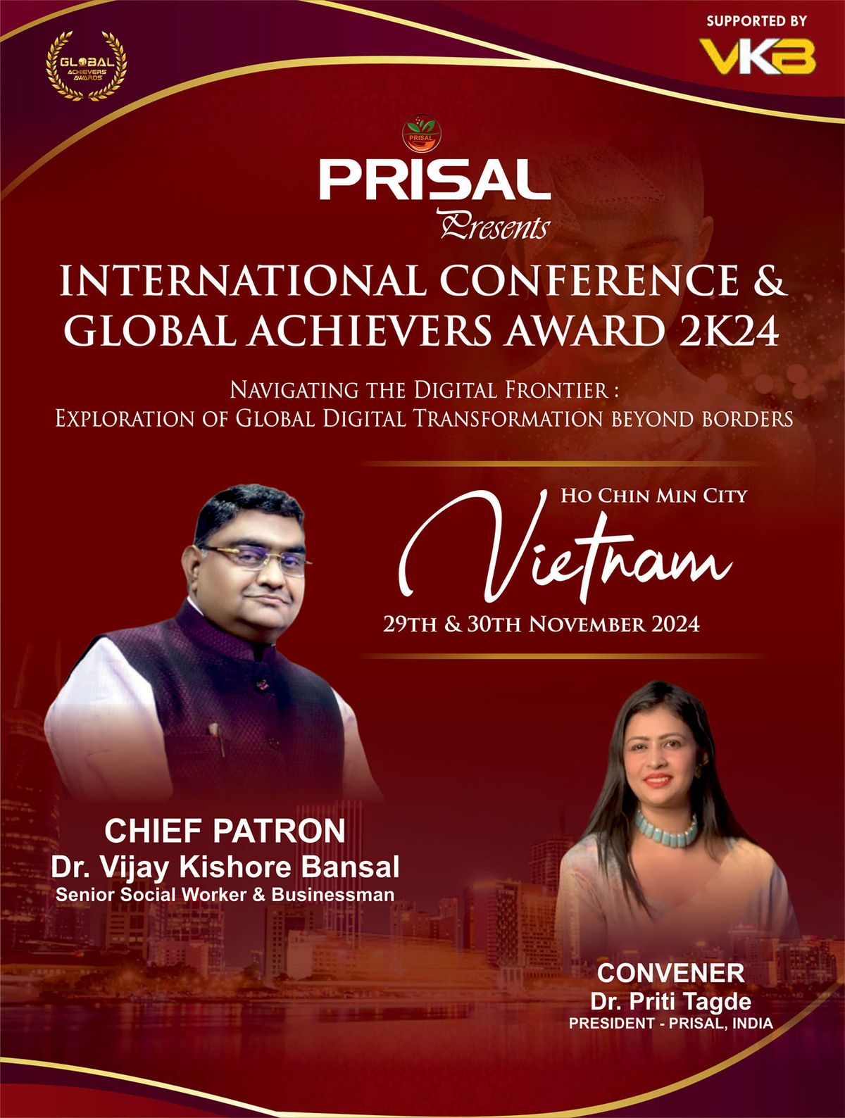 PRISAL PRESENTS INTERNATIONAL CONFERENCE & GLOBAL ACHIEVERS AWARD 2K24