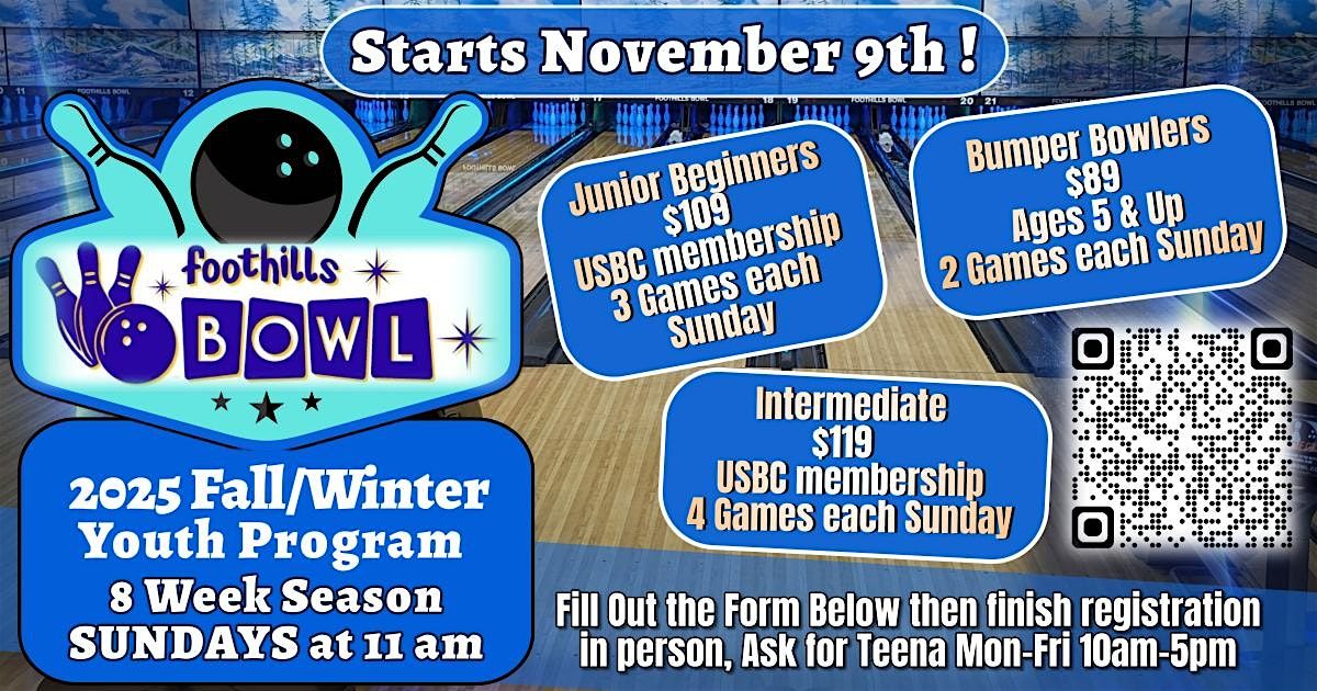 Youth Bowling 8-week Program at Foothills Bowl!
