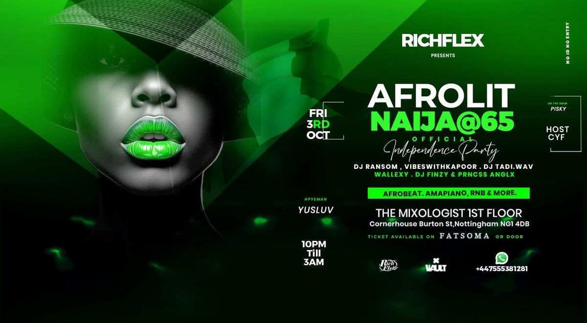 AFROLIT NAIJA @ 65 \u2013 OFFICIAL INDEPENDENCE PARTY