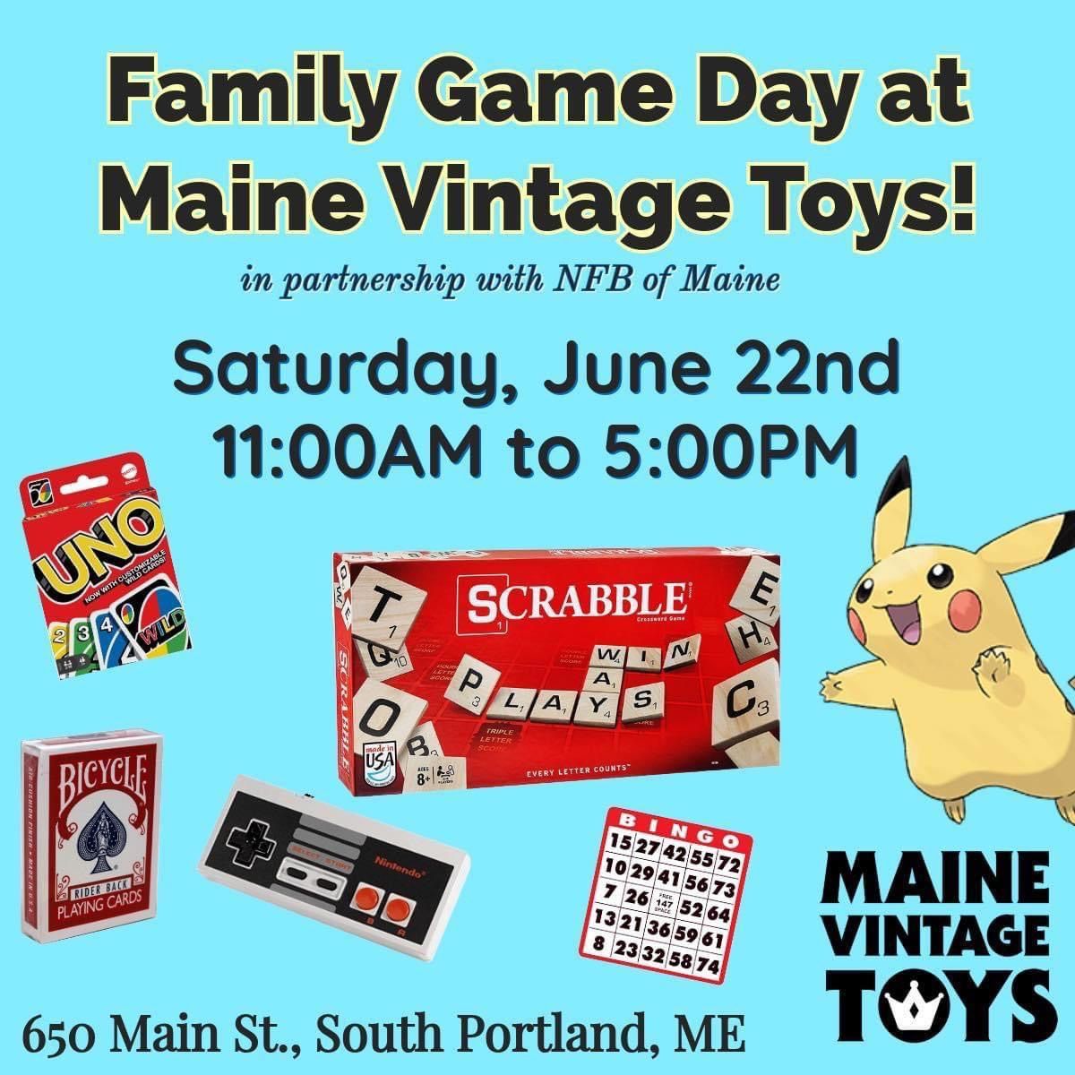Family Game Day at Maine Vintage Toys! 