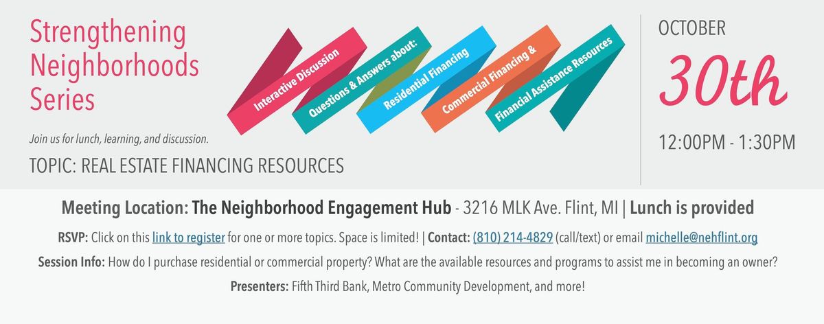 Strengthening Neighborhoods Series: Real Estate Financing Resources