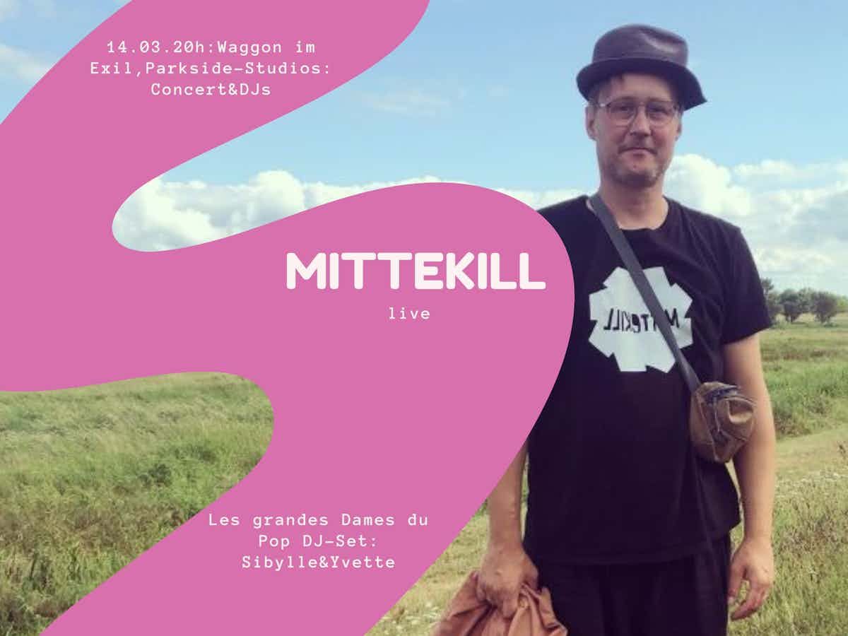 Waggon im Exil-Parksidestudios: MITTEKILL live - Sibylle&Yvette-DJ-Set