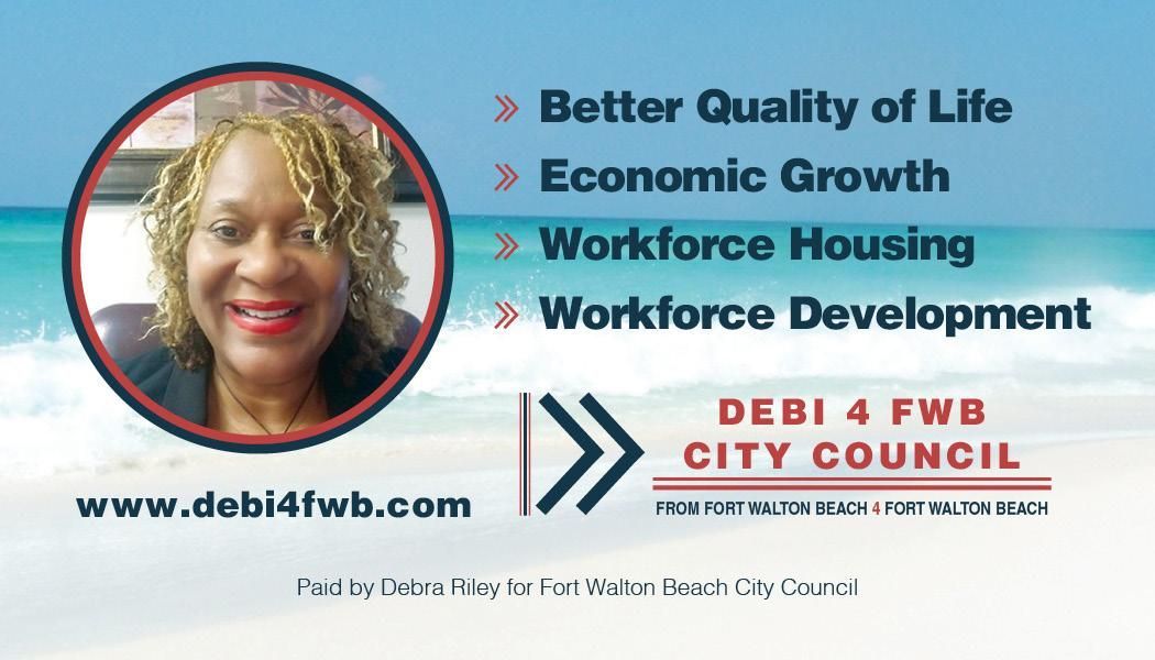 Vote Debi "Debra" Riley 4 FWB City Council 