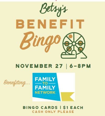 Bingo Benefit @ Betsy's at Evelyn's Park