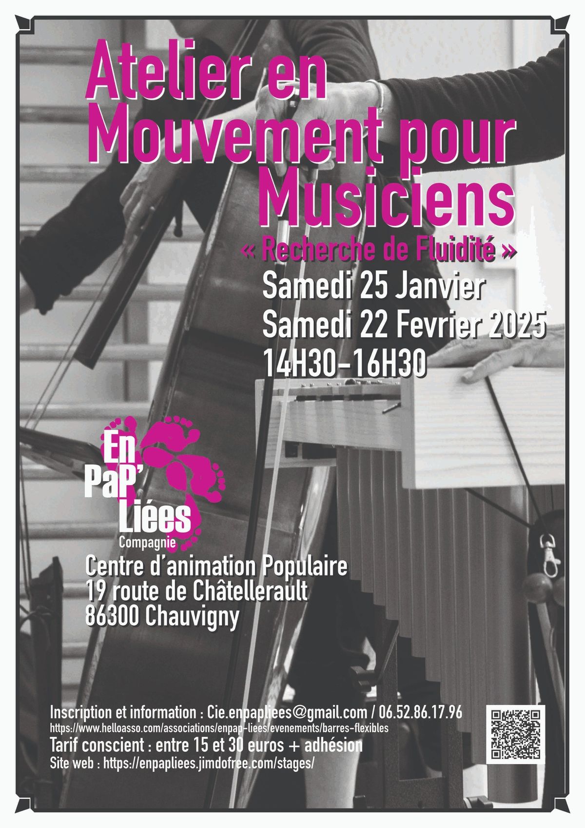 Stage " recherche de fluidit\u00e9 " par le mouvement pour musiciens 