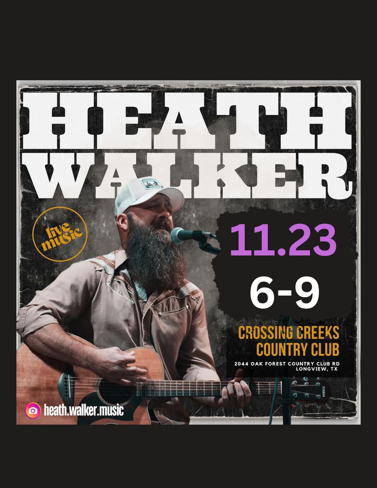 Free Live Music with Heath Walker 