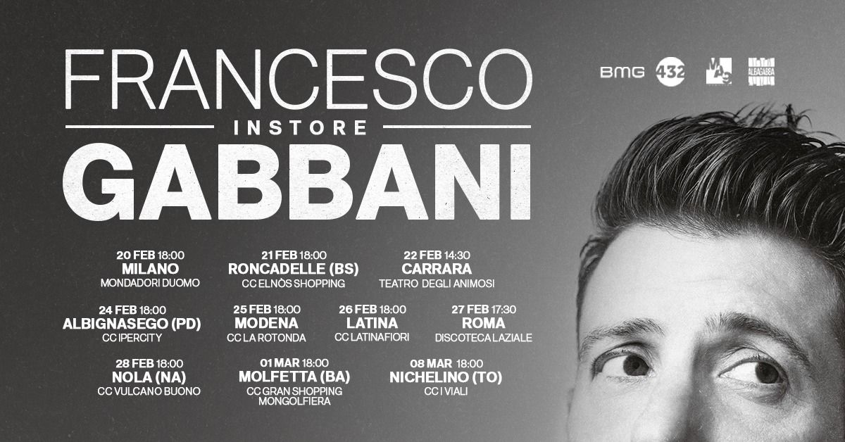 FRANCESCO GABBANI - INSTORE \/\/ ROMA 27.2