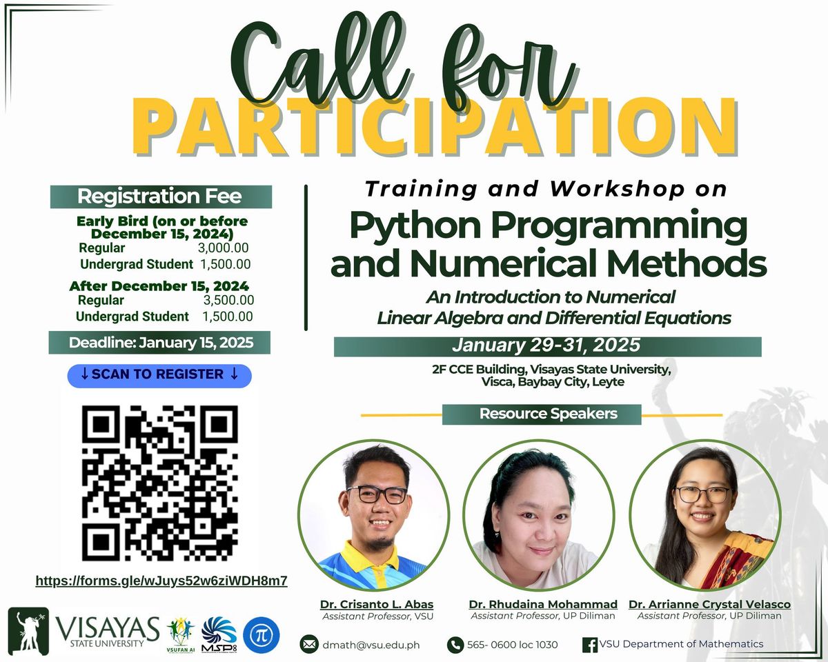 Python Programming and Numerical Methods Training\/Workshop