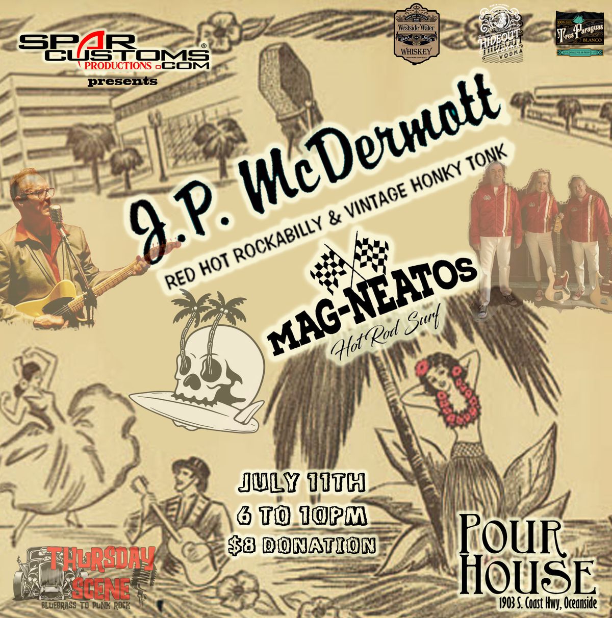 Spar Customs Surf-a-Billy w JP McDermott and the Mag-Neatos at Pourhouse