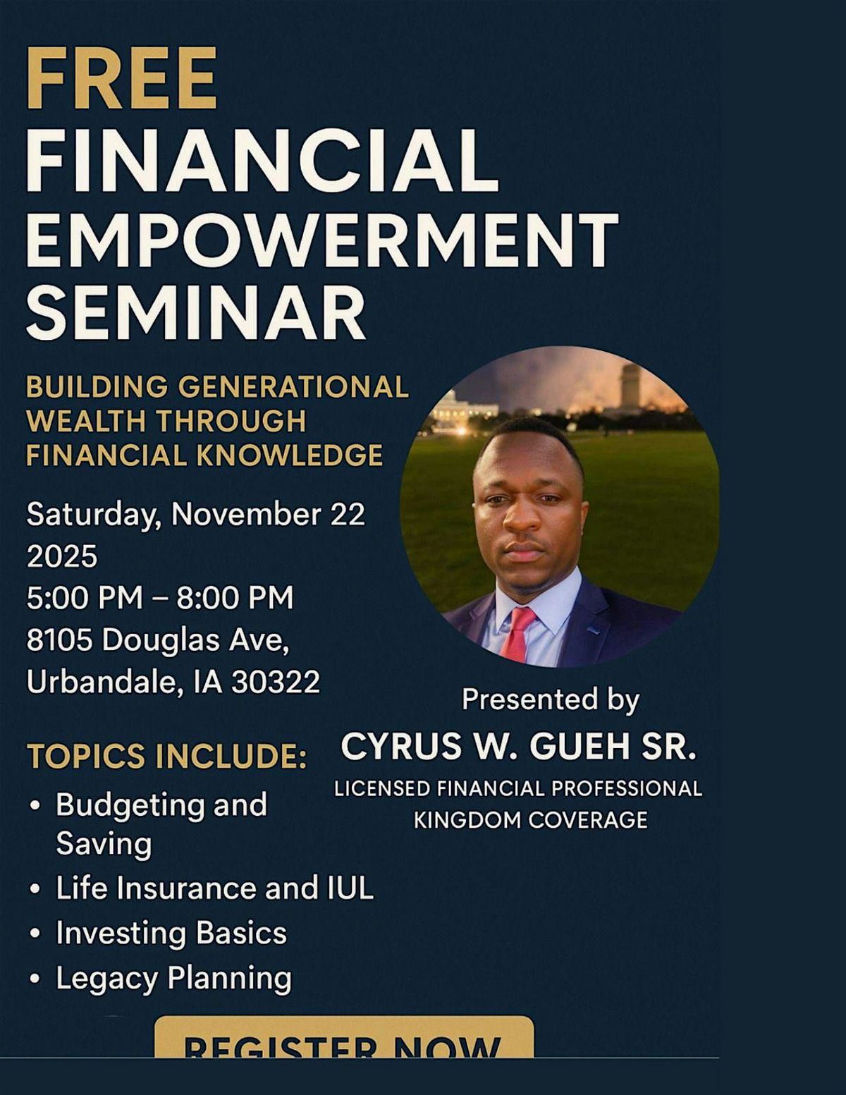 FREE FINANCIAL EMPOWERMENT SEMINAR