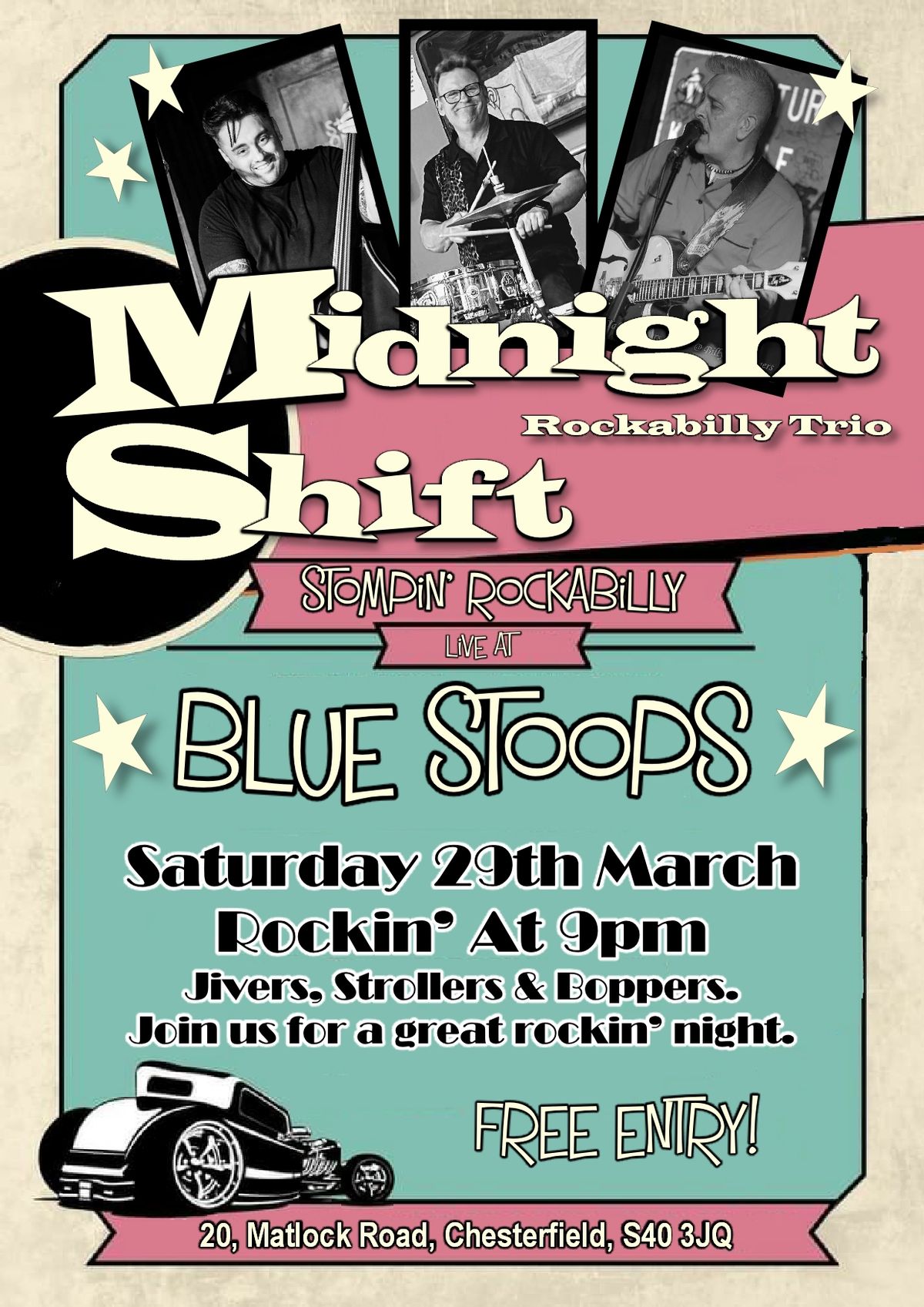 Midnight Shift Rockabilly Trio at The Blue Stoops