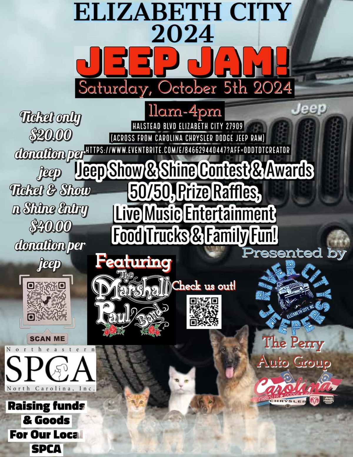 2024 JEEP JAM! Raising funds for the SPCA. 