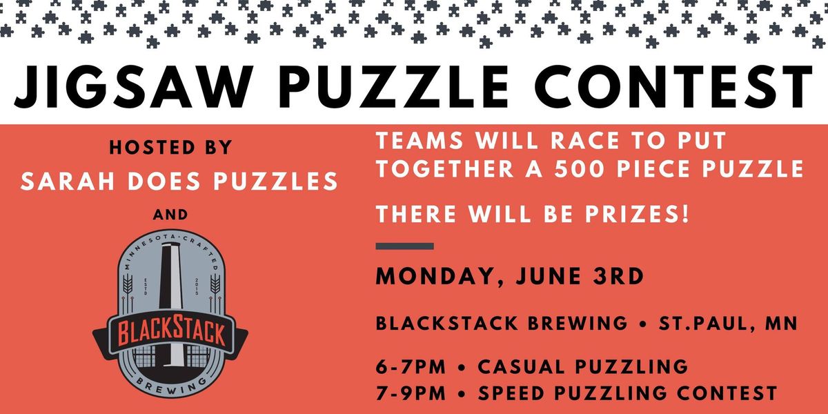 Jigsaw Puzzle Contest at BlackStack Brewing with Sarah Does Puzzles - June 2024