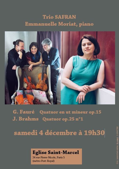 Trio SAFRAN et Emmanuelle MORIAT en concert
