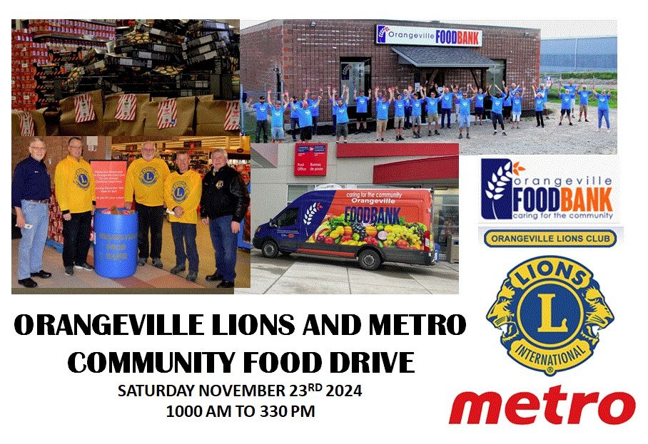 Orangeville Lions and Metro Community Food Drive