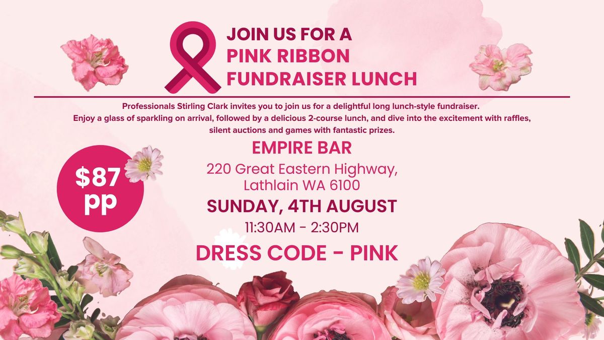 PINK RIBBON FUNDRAISER LUNCH!