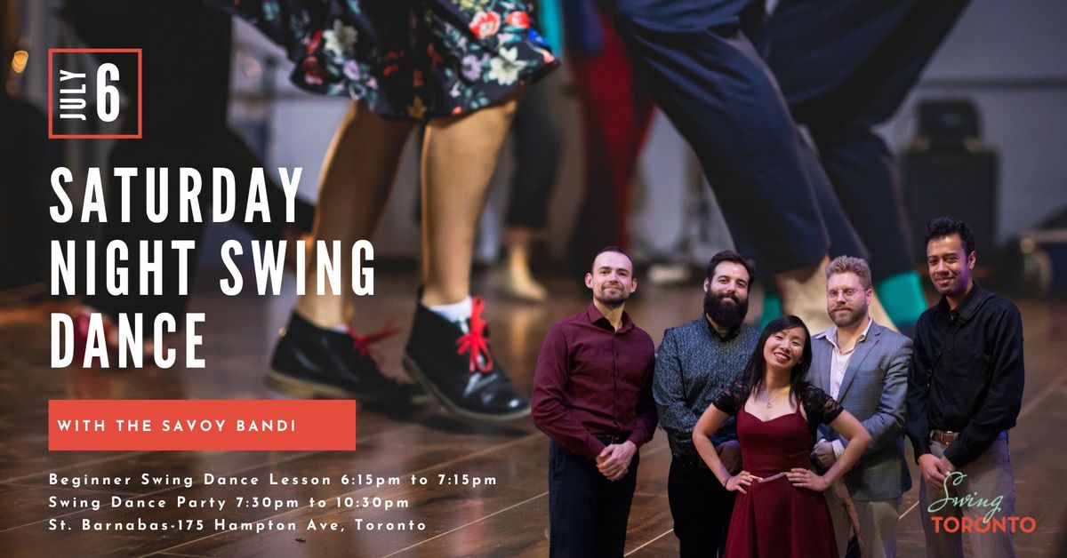 Saturday Night Swing ft The Savoy Band! Beginner lesson & Live Band Dance!