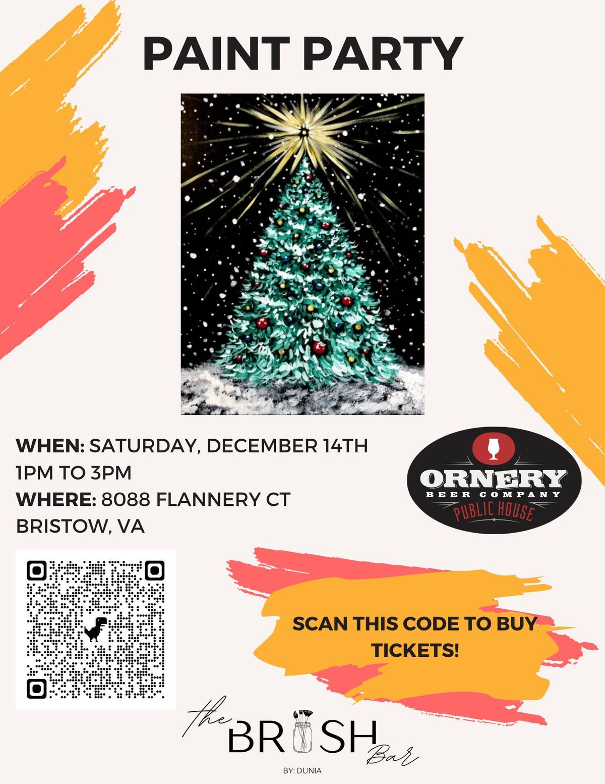 Paint Party at Ornery Beer Taproom - Bristow, VA! 