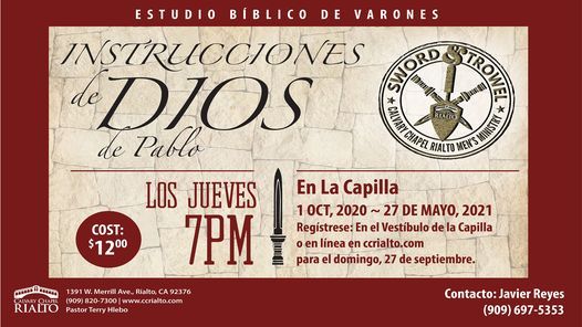 Estudio Biblico para Varones, Calvary Chapel Rialto, 18 March 2021