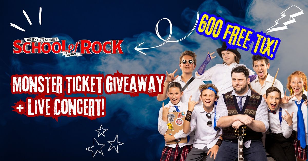 School of Rock the Musical Monster Ticket Giveaway + Live Concert!