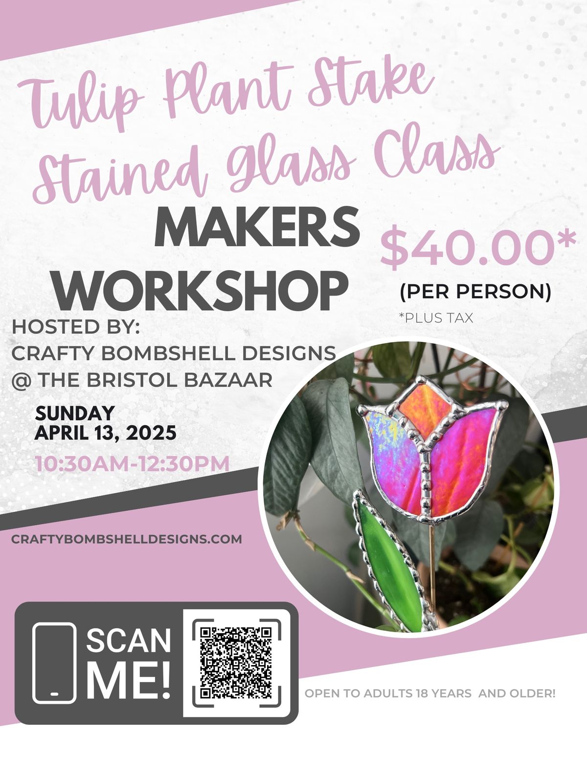 Stained Glass Tulip Plant Stake Workshop @ The Bristol Bazaar